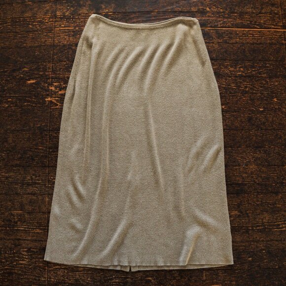 Sigrid Olsen Sport Silk & Wool Blend Vintage Knit Maxi Skirt - Picture 1 of 9